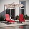 Flash Furniture Sonora Adjustable Adirondack Loungers w/Cup Holder, All-Wthr Recycled HDPE Lounge Chair, Red, 2PK 2-LE-HMP-070-01-RED-GG - alternate 1